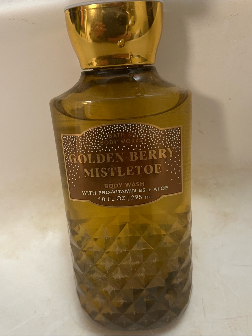 Bath & Body Works Golden Berry Mistletoe Body Wash - Gold